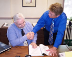 David A. Zimmer, PMP working with project management client